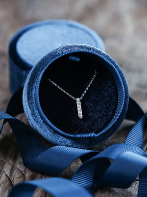 Velvet Jewelry Box with Ribbon - Gardens of the Sun | Ethical Jewelry