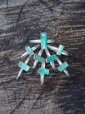 Vertical Emerald Crystal Ring - Gardens of the Sun | Ethical Jewelry