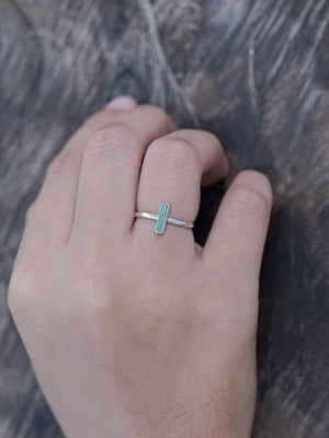 Vertical Emerald Crystal Ring - Gardens of the Sun | Ethical Jewelry