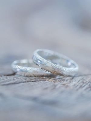 Wabi Sabi Organic Wedding Band in Silver - Gardens of the Sun | Ethical Jewelry