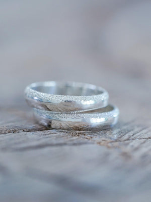 Wabi Sabi Organic Wedding Band in Silver - Gardens of the Sun | Ethical Jewelry