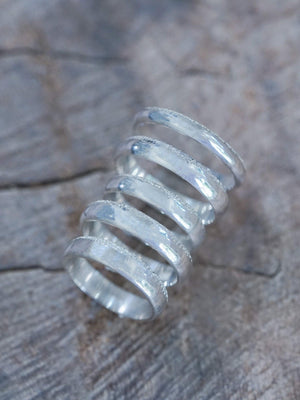 Wabi Sabi Organic Wedding Band in Silver - Gardens of the Sun | Ethical Jewelry