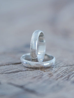 Wabi Sabi Organic Wedding Band in Silver - Gardens of the Sun | Ethical Jewelry