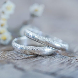 Wabi Sabi Organic Wedding Band in Silver - Gardens of the Sun | Ethical Jewelry