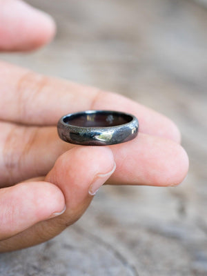 Wabi Sabi Organic Wedding Band in Silver - Gardens of the Sun | Ethical Jewelry