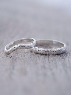 Wabi Sabi Organic Wedding Band in Silver - Gardens of the Sun | Ethical Jewelry