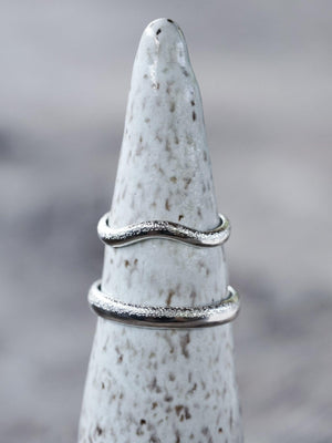 Wabi Sabi Organic Wedding Band in Silver - Gardens of the Sun | Ethical Jewelry