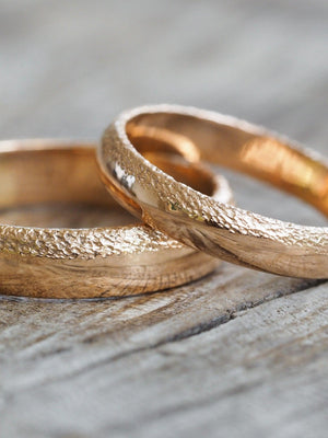 Wabi Sabi Wedding Band in Rose Gold - Gardens of the Sun | Ethical Jewelry