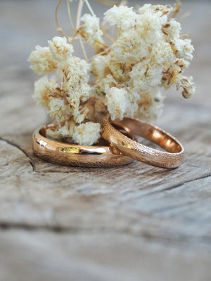 Wabi Sabi Wedding Band in Rose Gold - Gardens of the Sun | Ethical Jewelry