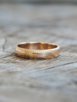 Wabi Sabi Wedding Band in Rose Gold - Gardens of the Sun | Ethical Jewelry