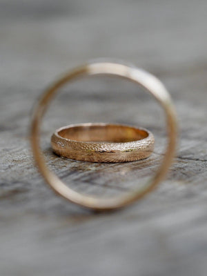 Wabi Sabi Wedding Band in Rose Gold - Gardens of the Sun | Ethical Jewelry