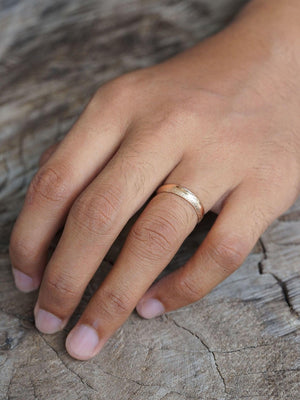 Wabi Sabi Wedding Band in Rose Gold - Gardens of the Sun | Ethical Jewelry