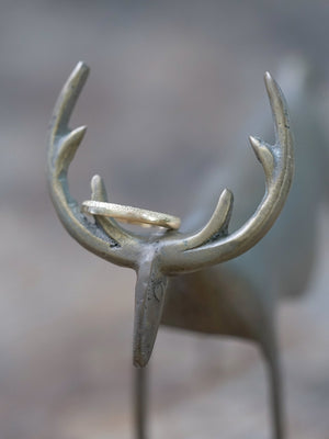 Wabi Sabi Wedding Band in Yellow Gold - Gardens of the Sun | Ethical Jewelry