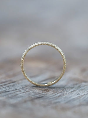 Wabi Sabi Wedding Band in Yellow Gold - Gardens of the Sun | Ethical Jewelry