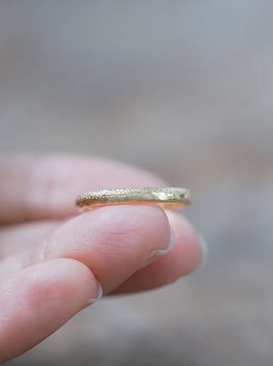 Wabi Sabi Wedding Band in Yellow Gold - Gardens of the Sun | Ethical Jewelry