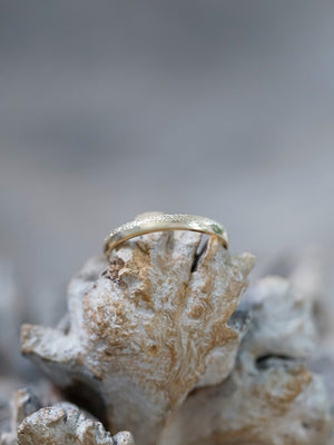 Wabi Sabi Wedding Band in Yellow Gold - Gardens of the Sun | Ethical Jewelry