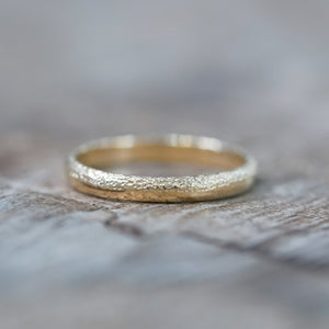 Wabi Sabi Wedding Band in Yellow Gold - Gardens of the Sun | Ethical Jewelry