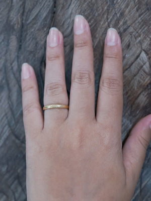 Wabi Sabi Wedding Band in Yellow Gold - Gardens of the Sun | Ethical Jewelry