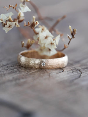 Custom Wedding Band in Gold - Gardens of the Sun | Ethical Jewelry