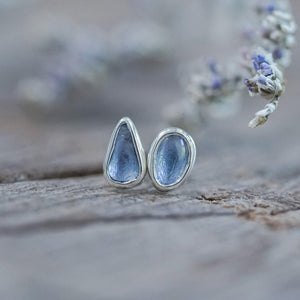 Yogo Sapphire Earrings - Gardens of the Sun | Ethical Jewelry