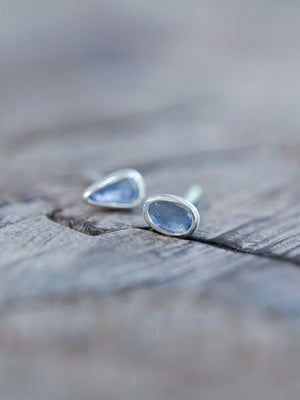 Yogo Sapphire Earrings - Gardens of the Sun | Ethical Jewelry