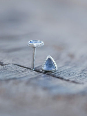 Yogo Sapphire Earrings - Gardens of the Sun | Ethical Jewelry