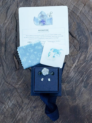 Yogo Sapphire Earrings - Gardens of the Sun | Ethical Jewelry