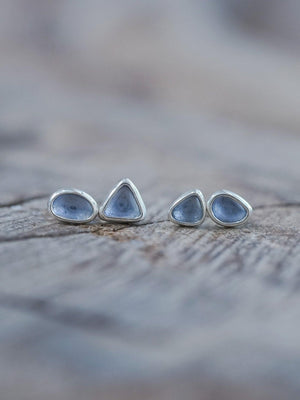 Yogo Sapphire Earrings - Gardens of the Sun | Ethical Jewelry