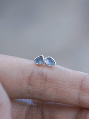 Yogo Sapphire Earrings - Gardens of the Sun | Ethical Jewelry