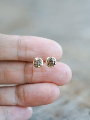 Zircon Earrings in Ethical Gold - Gardens of the Sun | Ethical Jewelry
