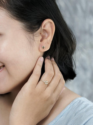 Zircon Earrings in Ethical Gold - Gardens of the Sun | Ethical Jewelry