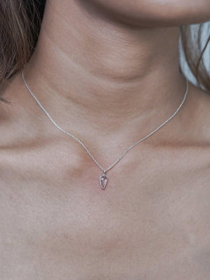 Zircon Leaf Necklace - Gardens of the Sun | Ethical Jewelry