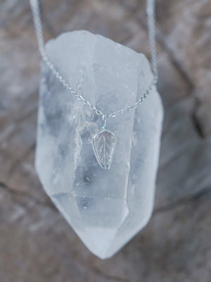 Zircon Leaf Necklace - Gardens of the Sun | Ethical Jewelry
