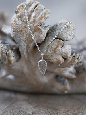 Zircon Leaf Necklace - Gardens of the Sun | Ethical Jewelry