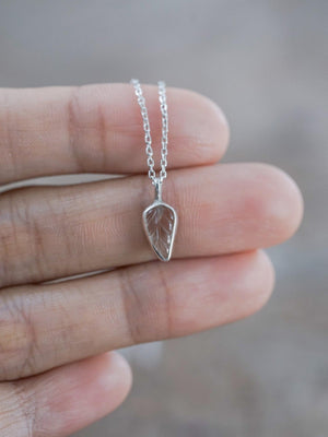 Zircon Leaf Necklace - Gardens of the Sun | Ethical Jewelry