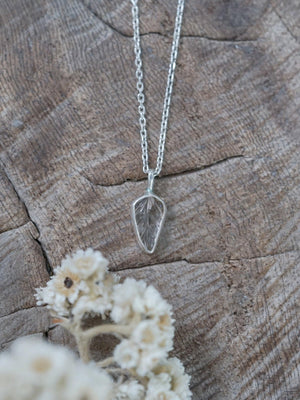 Zircon Leaf Necklace - Gardens of the Sun | Ethical Jewelry