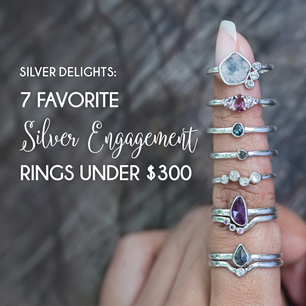 Silver engagement rings under $300