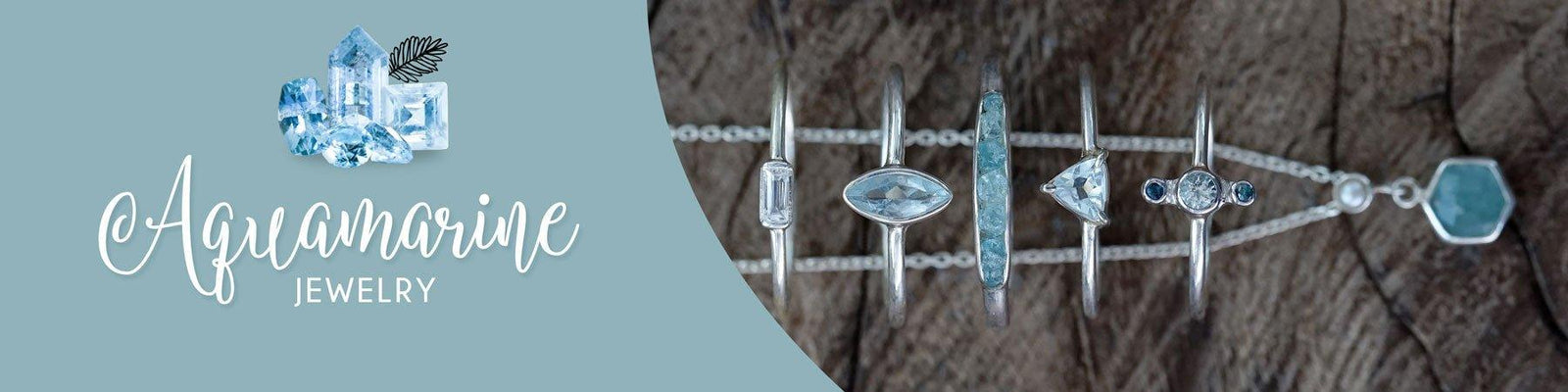 Aquamarine Birthstone Jewelry in Gold and Sterling Silver