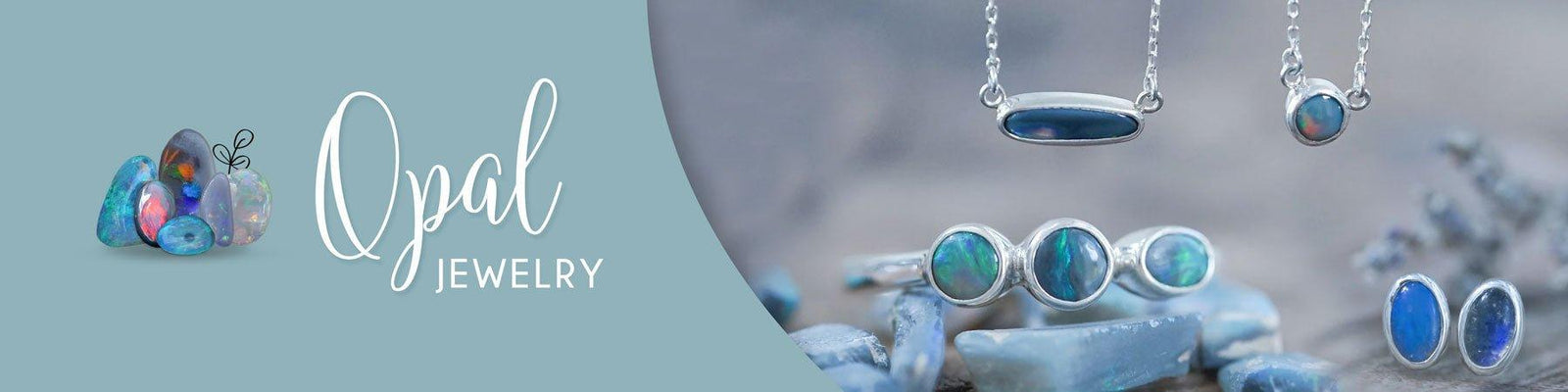 Opal Jewelry Set in Gold & Sterling Silver
