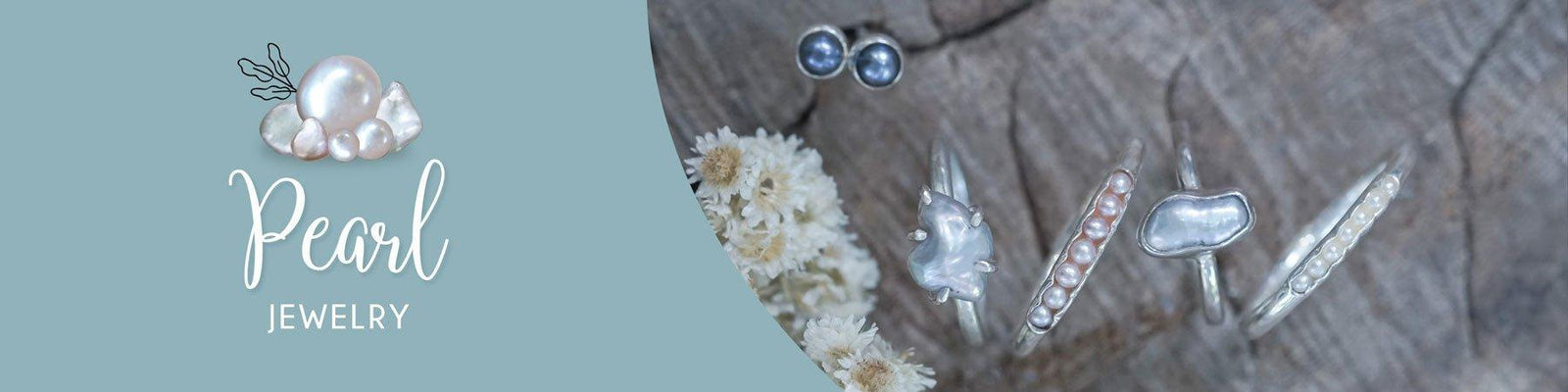 Pearl Jewelry Set in Gold & Silver