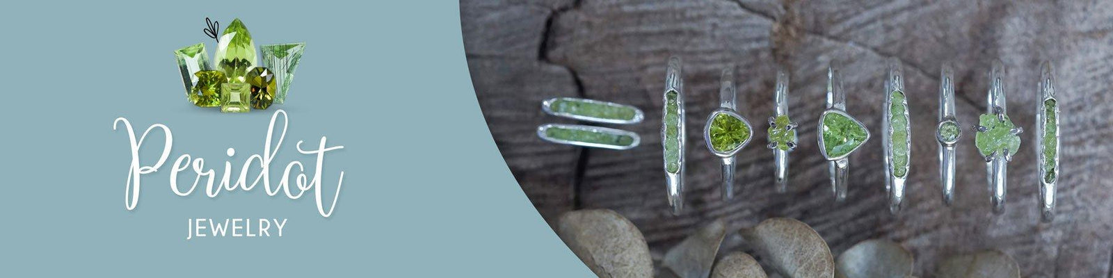 Peridot Jewelry Set in Gold & Sterling Silver