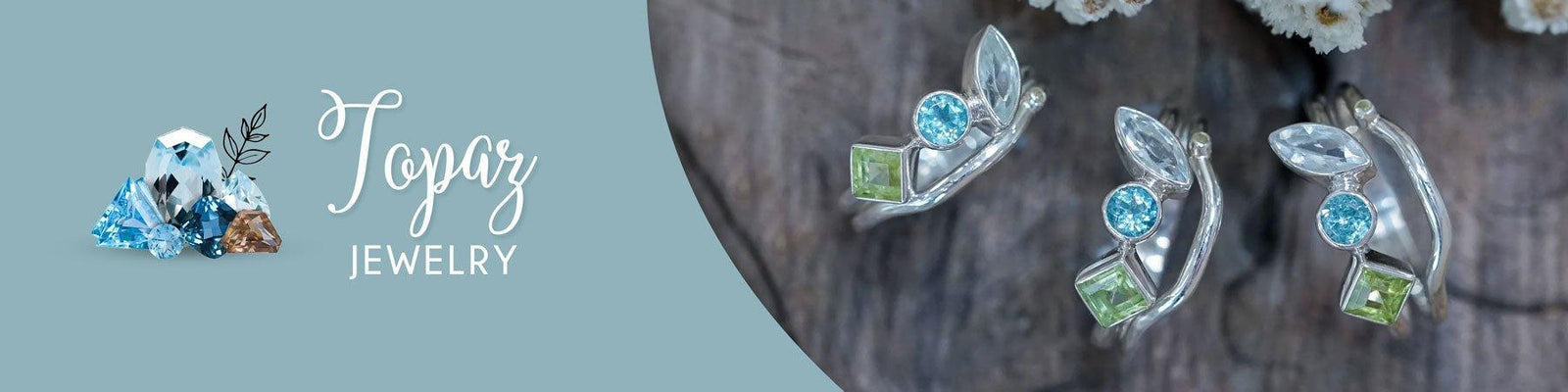 Topaz Birthstone Jewelry in Gold and Silver