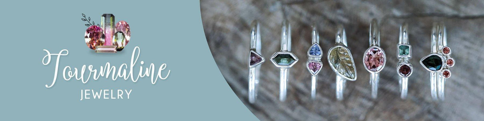 Tourmaline Birthstone Jewelry in Sterling Silver and Gold