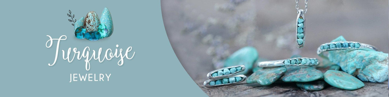 Turquoise Birthstone Jewelry in Silver and Gold