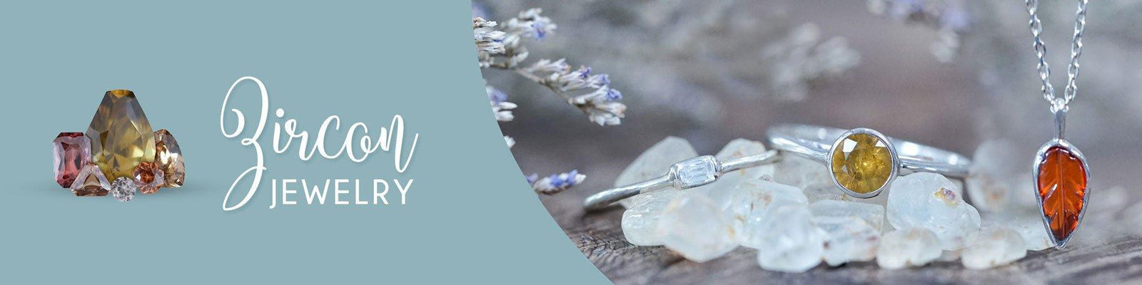 Zircon Birthstone Jewelry in Silver and Gold