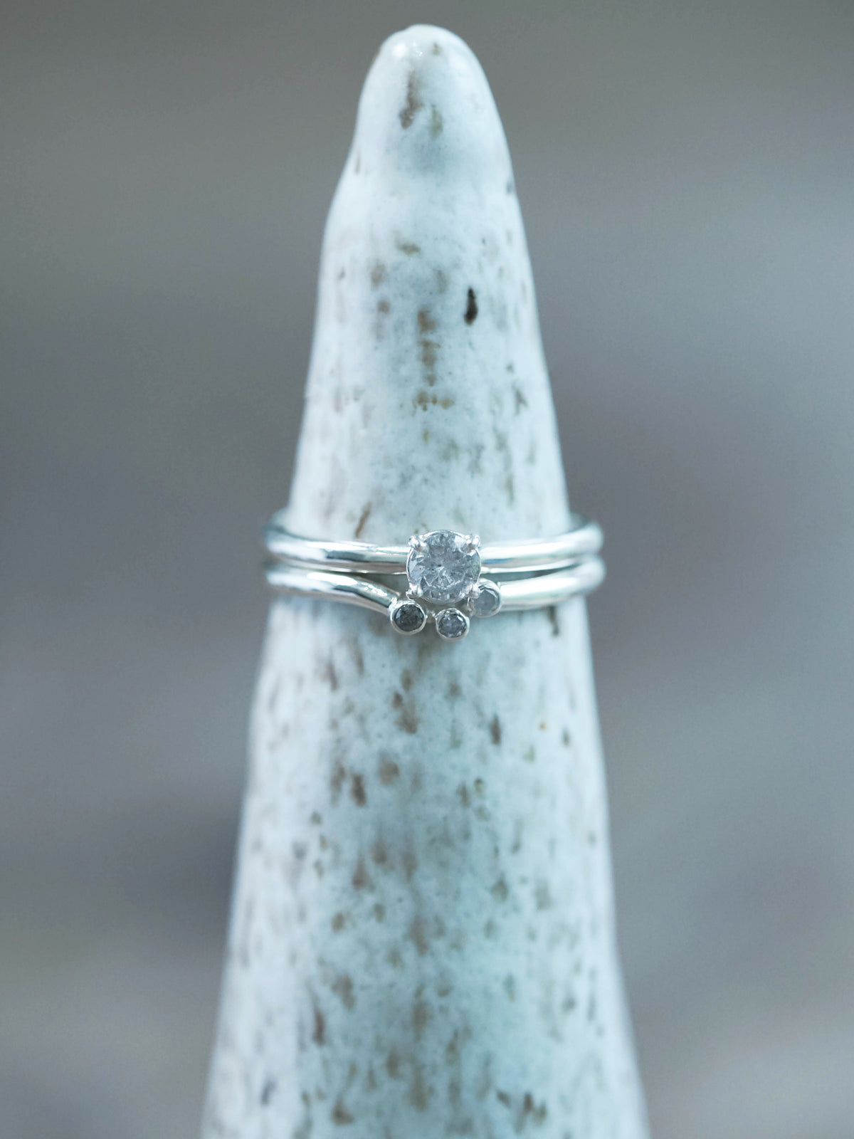 0.19 carat Round Brilliant Diamond Ring in Sterling Silver