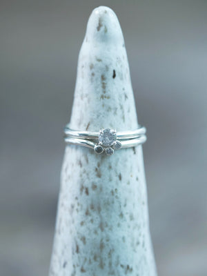 0.19 carat Round Brilliant Diamond Ring in Sterling Silver