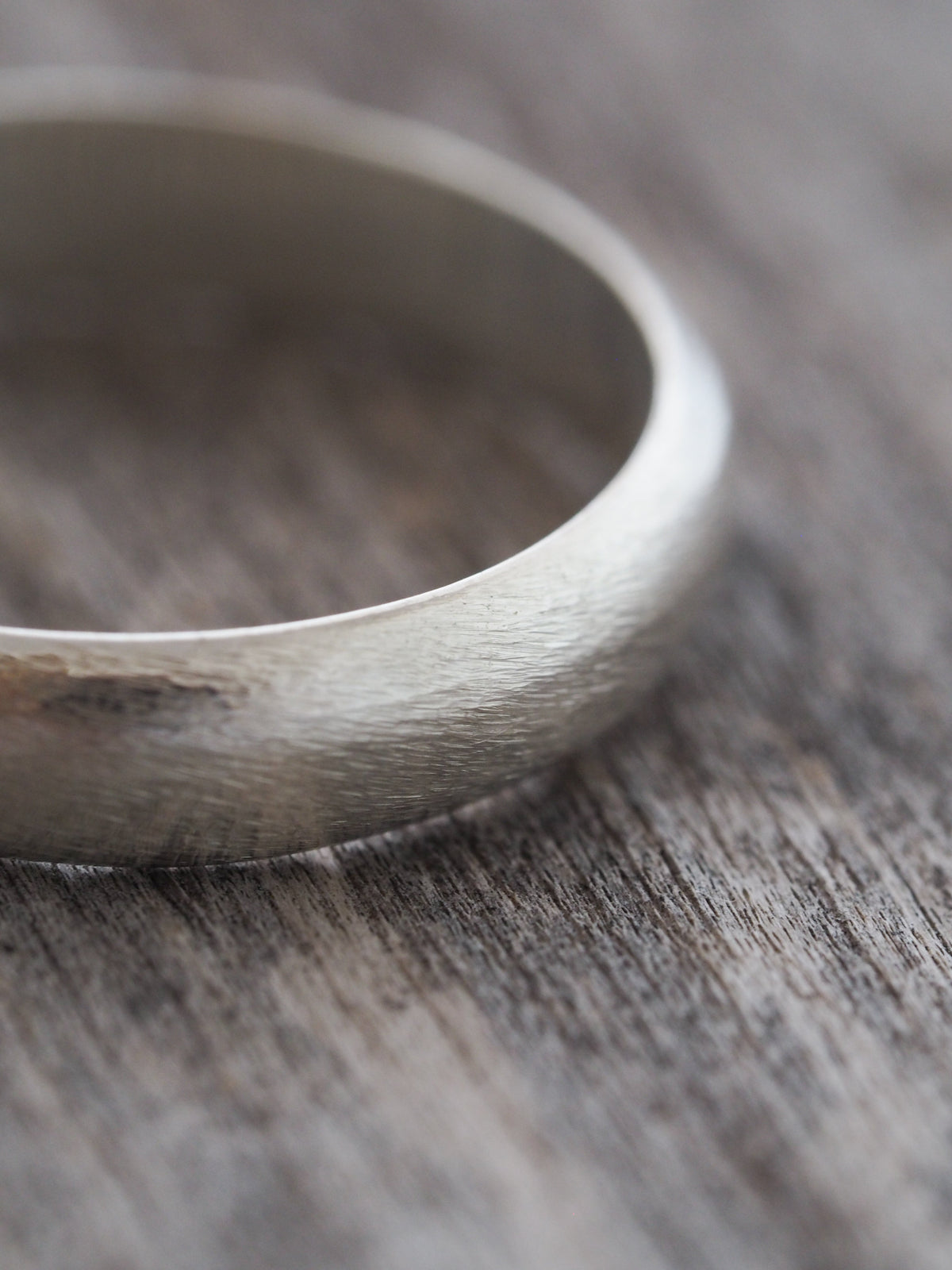 Brushed Wedding Ring in Silver Gardens of the Sun Ethical Jewelry