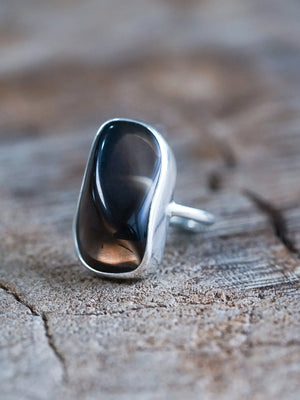 A sterling silver Smoky Quartz Ring