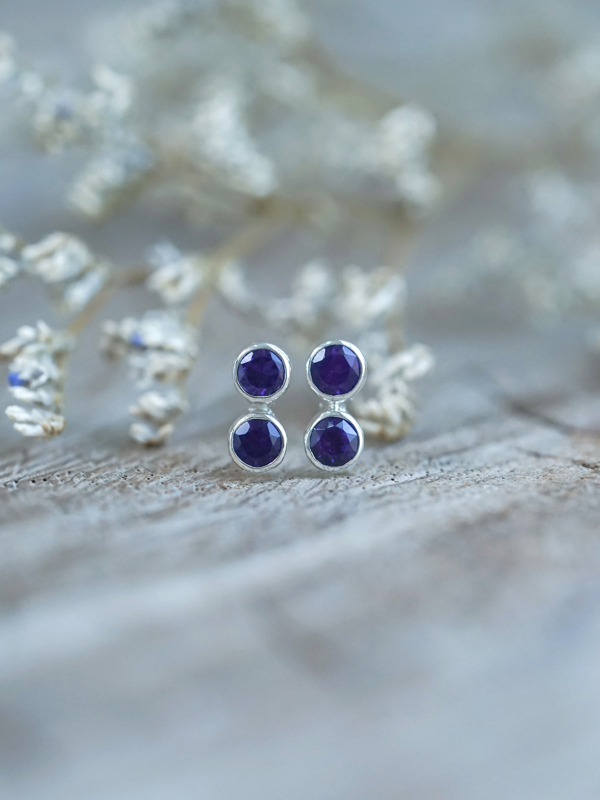 Amethyst Earrings - Gardens of the Sun | Ethical Jewelry